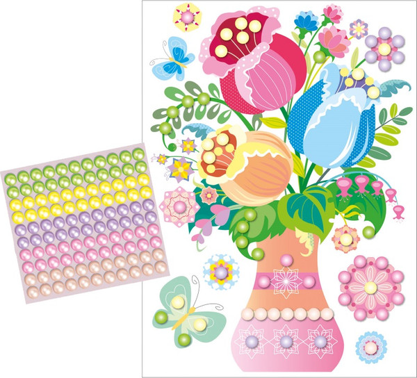 Изображение товара Набор для творчества Десятое королевство Аппликация бусинами Жемчужинка Волшебные тюльпаны / 01980