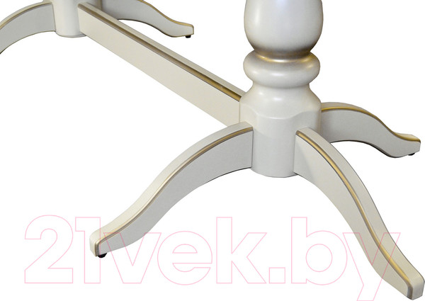 Изображение товара Обеденный стол Мебелик Тарун 5 (слоновая кость/золото)