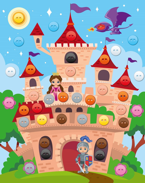 Изображение товара Набор для творчества Десятое королевство Аппликация из пуговиц Сказочный замок / 04413