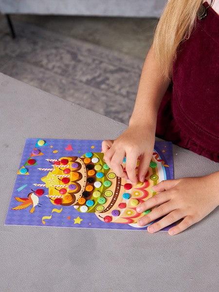 Изображение товара Набор для творчества Десятое королевство Аппликация из пуговиц Праздничный торт / 04395