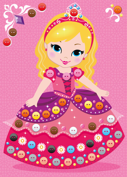 Изображение товара Набор для творчества Десятое королевство Аппликация из пуговиц Принцесса София / 04394