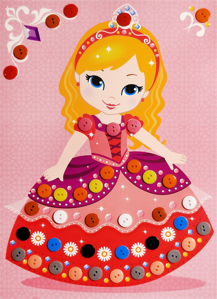 Изображение товара Набор для творчества Десятое королевство Аппликация из пуговиц Принцесса София / 04394