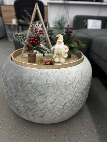 Изображение товара Пуф Halmar Bono (светло-серый/натуральный)