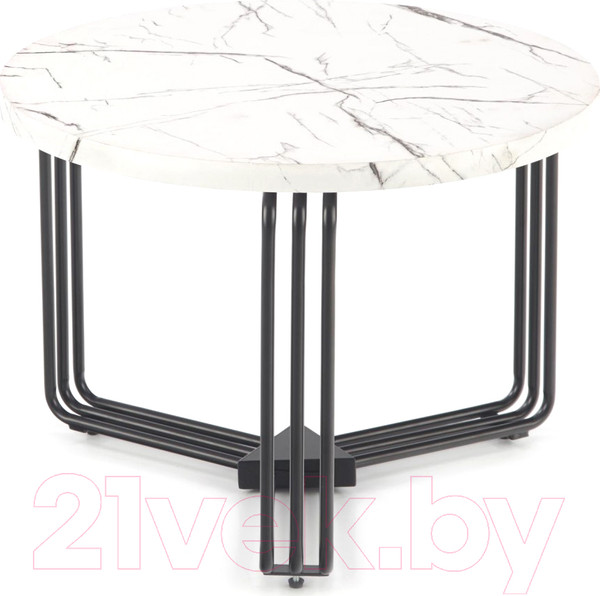 Изображение товара Журнальный столик Halmar Antica M (белый мрамор/черный)