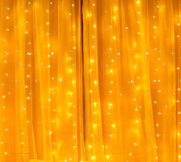 Изображение товара Световой занавес Twinkle Штора 7301 (3x2м, теплый)