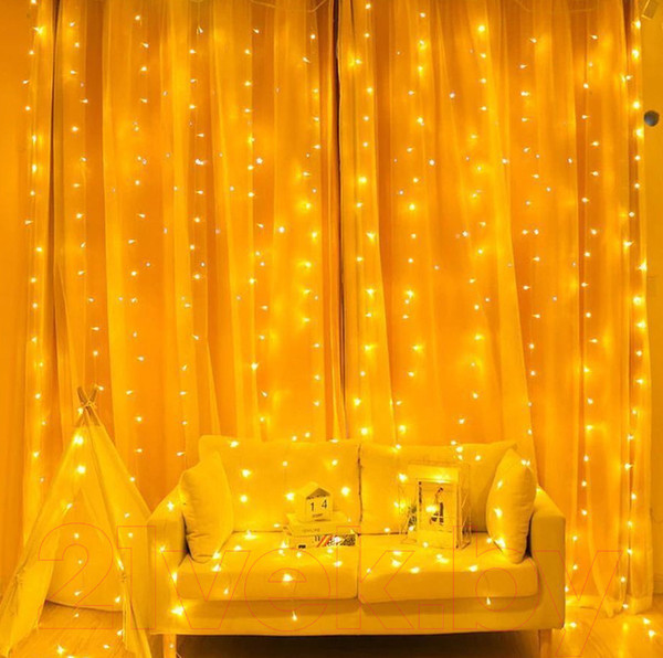 Изображение товара Световой занавес Twinkle Штора 7301 (3x2м, теплый)