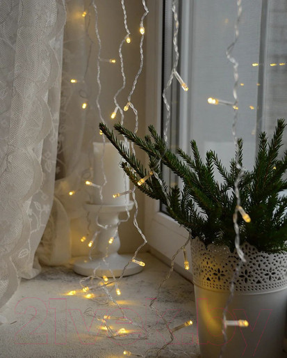 Изображение товара Световой занавес Twinkle Штора 7301 (3x2м, теплый)