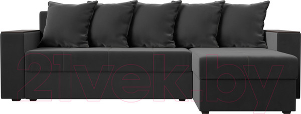 Изображение товара Диван угловой Лига Диванов Дубай лайт правый / 114152 (велюр серый)