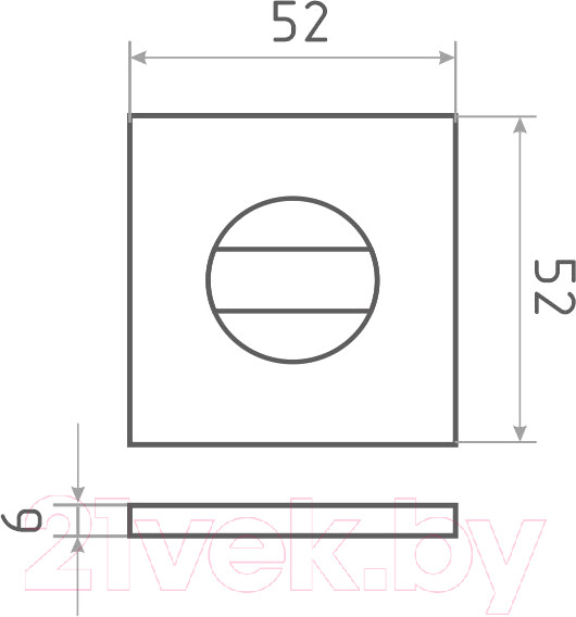Изображение товара Фиксатор дверной защелки VELA Techno BK-Q-WH (белый, квадратный)