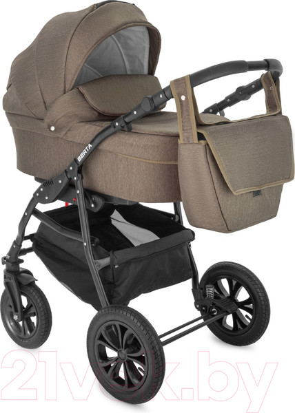 Изображение товара Детская универсальная коляска Alis Berta F 3 в 1 (Be 11, светло-коричневый)