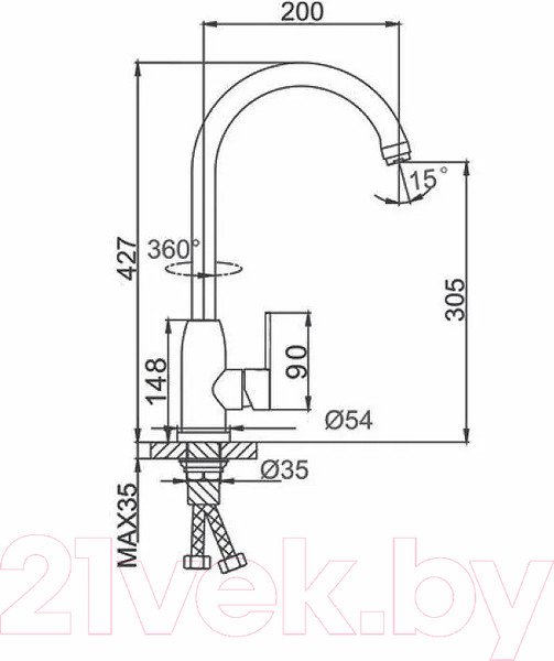 Изображение товара Смеситель Ekko E4023