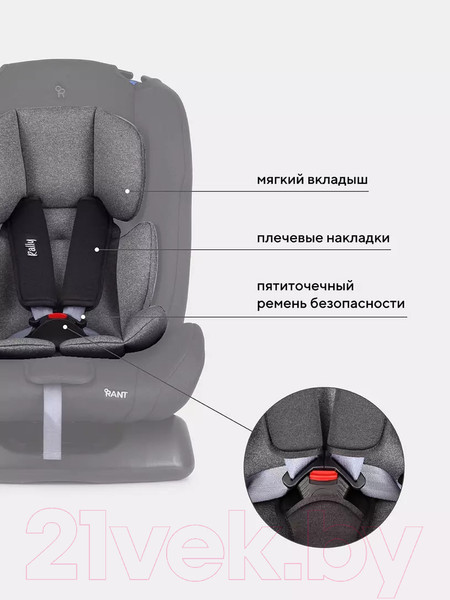 Изображение товара Автокресло Rant Basic Rally / ZY19 (серый)