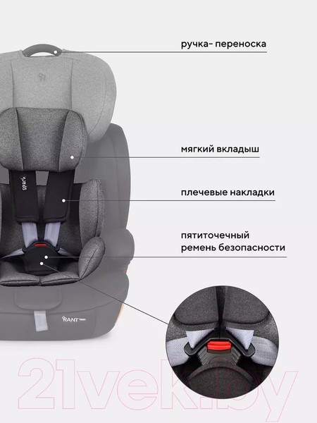 Изображение товара Автокресло Rant Basic Spark / ZY10 (серый)