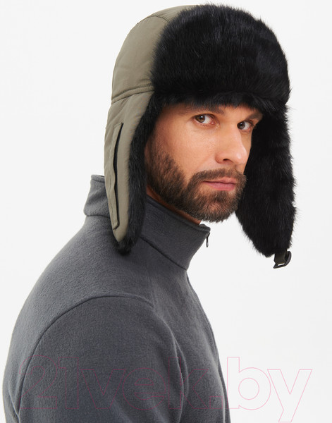 Изображение товара Шапка для охоты и рыбалки Huntsman Евро Норка с маской Taslan (р-р 58-60, хаки)