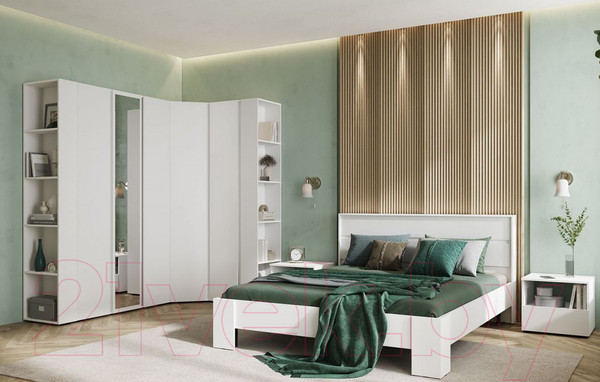 Изображение товара Шкаф Стендмебель Хелен ШК 04 угловой (белый/белый)