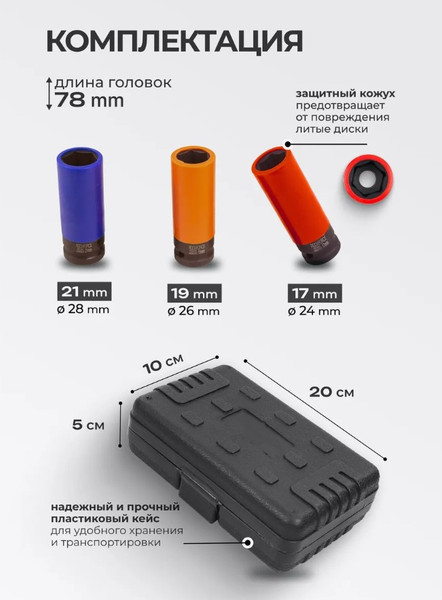Изображение товара Набор головок слесарных RockForce RF-4032C (52142)
