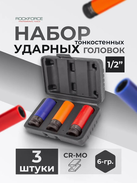 Изображение товара Набор головок слесарных RockForce RF-4032C (52142)