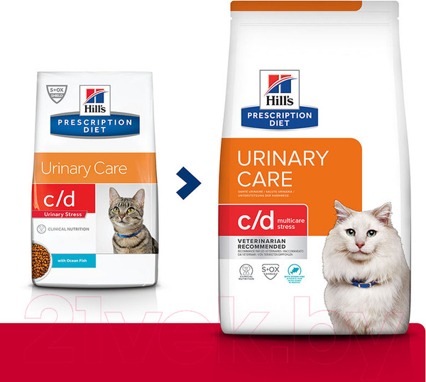 Изображение товара Сухой ветеринарный корм для кошек Hill's Prescription Diet c/d Multicare Urinary Stress Fish (1.5кг)
