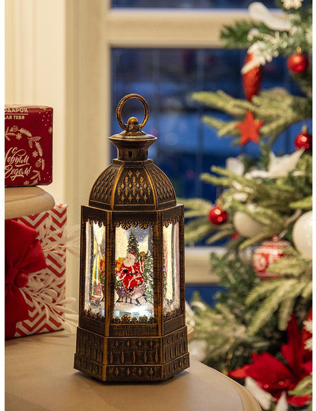 Изображение товара Световая фигурка Лючия Зимние узоры Санта в санях / RB-228