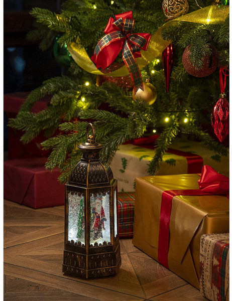 Изображение товара Световая фигурка Лючия Зимние узоры Санта у елки / RB-229