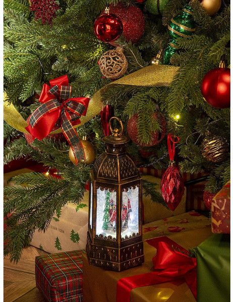 Изображение товара Световая фигурка Лючия Зимние узоры Санта у елки / RB-229