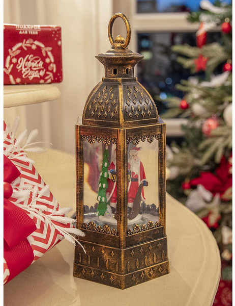 Изображение товара Световая фигурка Лючия Зимние узоры Санта у елки / RB-229