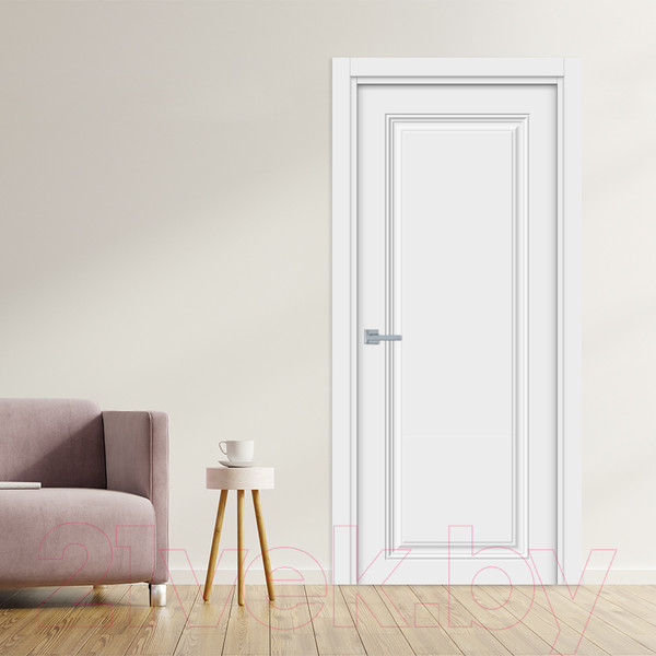 Изображение товара Дверь межкомнатная SMART Аляска 60x200 (белый шелк)