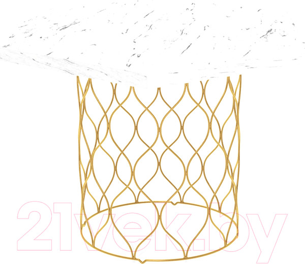 Изображение товара Журнальный столик Sheffilton SHT-TU49/TT20 60 ЛДСП (золото/мрамор карра белый)