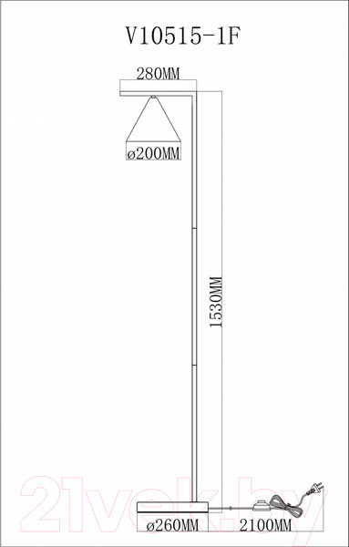 Изображение товара Торшер Moderli Omaha / V10515-1F