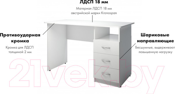 Изображение товара Письменный стол Domus СП003 11.003.01.01 / dms-sp003