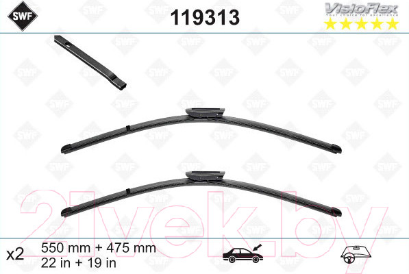 Изображение товара Щетки стеклоочистителя SWF 119313