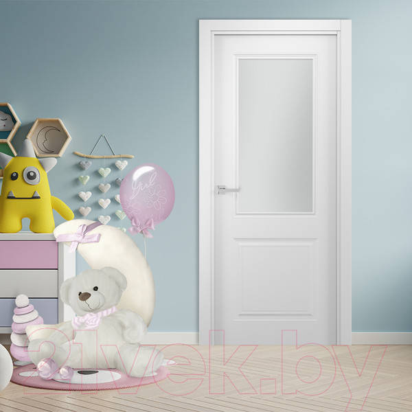 Изображение товара Дверь межкомнатная SMART Норд 60x200 (белый шелк/мателюкс матовое)