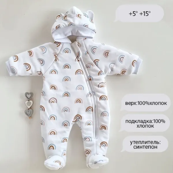 Изображение товара Комбинезон прогулочный детский Sofi Узоры / 3023-Д (р.62, радуга)