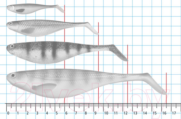 Изображение товара Мягкая приманка Konger Flat Shad / 338021005 (4шт)