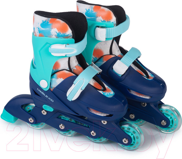 Изображение товара Ролики-коньки Babyhit Twin Seasons (S, бирюзовый/синий)