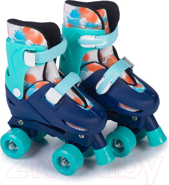 Изображение товара Ролики-коньки Babyhit Twin Seasons (M, бирюзовый/синий)