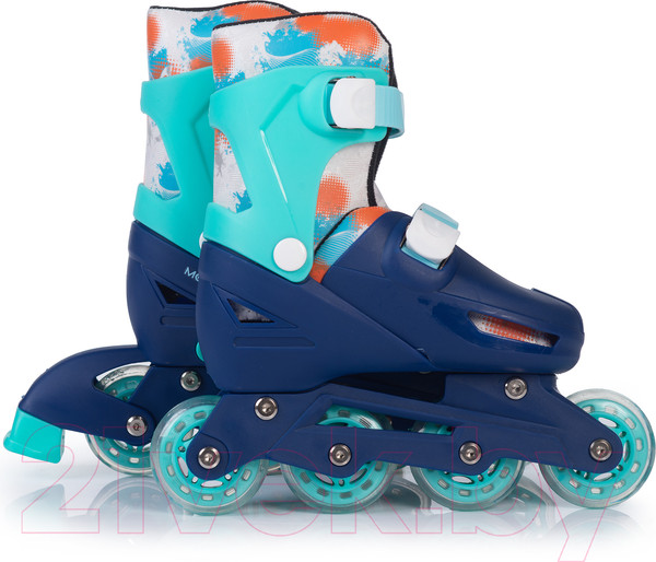 Изображение товара Ролики-коньки Babyhit Twin Seasons (M, бирюзовый/синий)