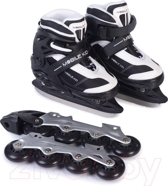 Изображение товара Ролики-коньки Babyhit Uniskate (M, черный/белый)
