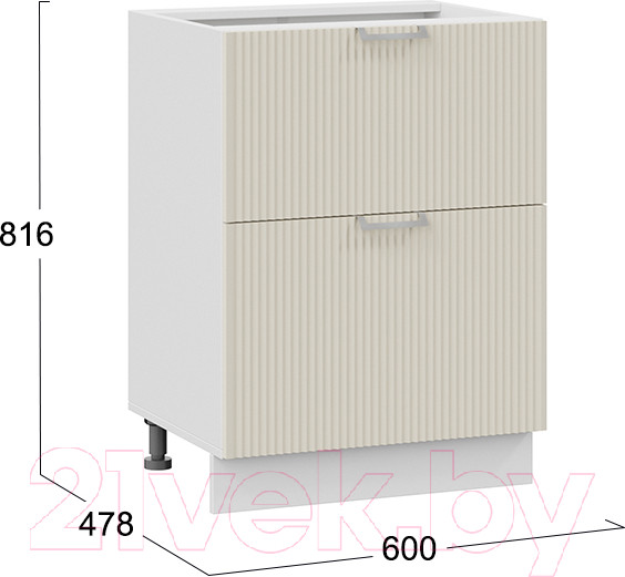 Изображение товара Шкаф-стол кухонный ТриЯ Кимберли 1Н6Я2 (белый/крем)
