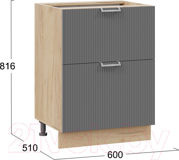 Изображение товара Шкаф-стол кухонный ТриЯ Кимберли 1Н6Я2 (дуб крафт золотой/титан)