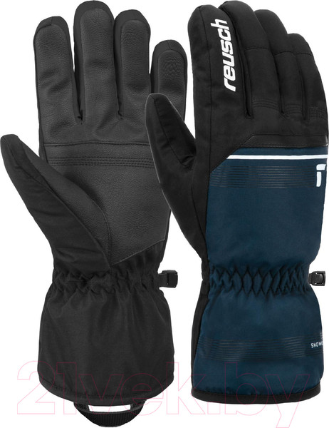 Изображение товара Перчатки лыжные Reusch Snow King / 6201198-7787 (р-р 10, Black/Dress Blue)