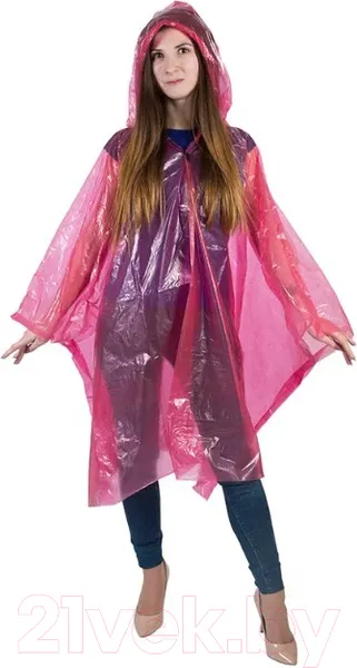 Изображение товара Дождевик ECOS Пончо / 005483 (р-р. 48-54/XXL, красный)