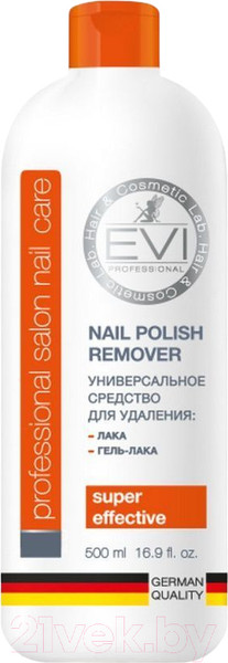 Изображение товара Жидкость для снятия лака EVI Professional Профессиональная Для удаления шеллака и гель-лака (500мл)