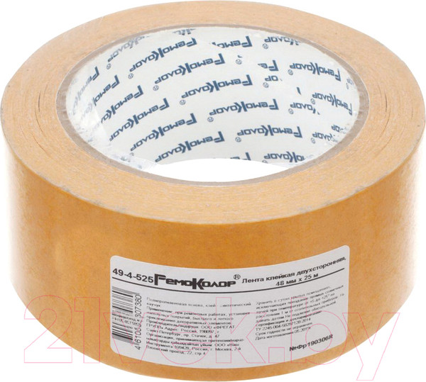 Изображение товара Скотч двухсторонний Remocolor 48ммx25м / 49-4-525