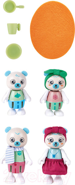 Изображение товара Набор фигурок игровых Hape Семья белых медведей / E3529_HP