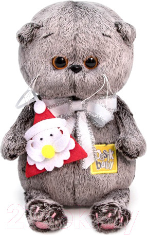 Изображение товара Мягкая игрушка Budi Basa Басик Baby с игрушкой Дед Мороз / BB-068