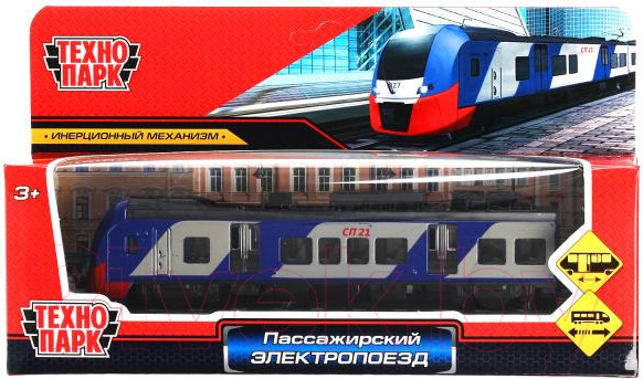 Изображение товара Поезд игрушечный Технопарк Пассажирский электропоезд / ELTRAIN-17-BUSR