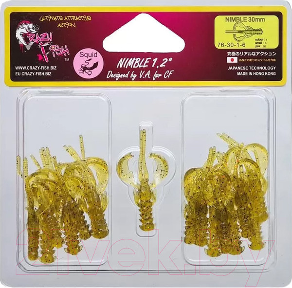 Изображение товара Мягкая приманка Crazy Fish Nimble / 76-30-1-6