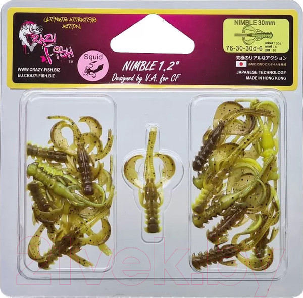 Изображение товара Мягкая приманка Crazy Fish Nimble / 76-30-30d-6