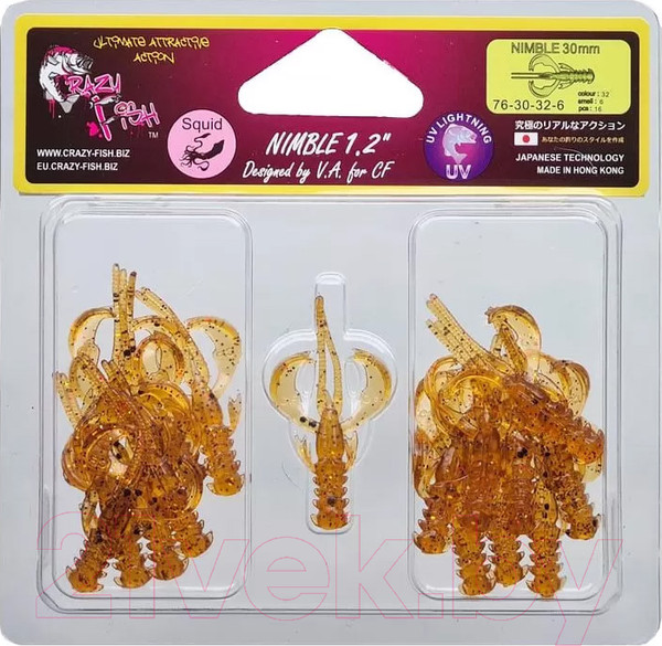 Изображение товара Мягкая приманка Crazy Fish Nimble / 76-30-32-6